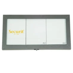 Présentoir LED - acier galvanisé - présente 3xpages A4 - Securit