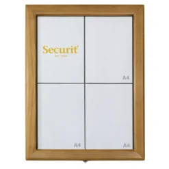 Présentoir LED Classic - 1er prix - présente 4 pages A4 - Leds blanches - Securit