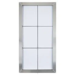 Présentoir LED couleur - Acier inoxydable - télécommande incluse - présente 6xpages A4 - Securit