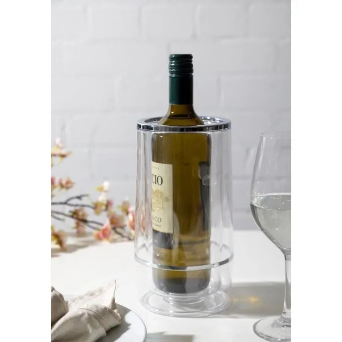Rafraîchisseur de Bouteille Professionnel en Acrylique Transparent Double Paroi - APS