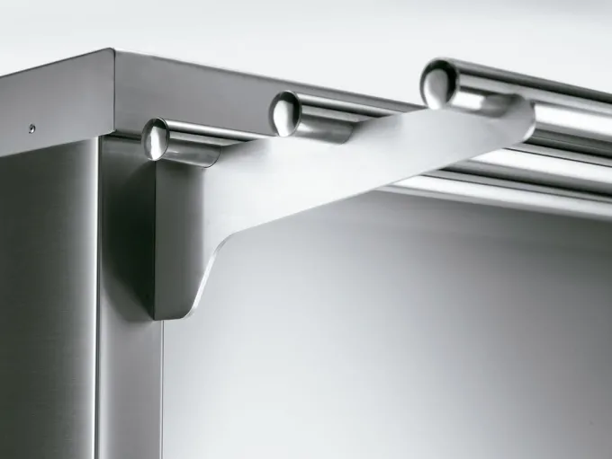 Rampe à Plateaux Self en Inox pour Angle 45° Extérieur - Distform