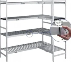 Rayonnage Alimentaire Structure Duralinox 4 Niveaux - L 1077 x P 360 x H 1800 mm