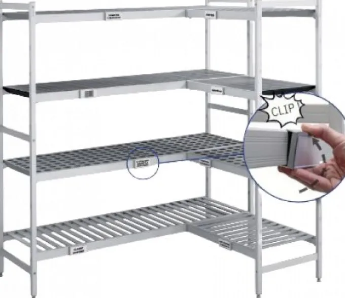 Rayonnage Alimentaire Structure Duralinox 4 Niveaux - L 1077 x P 360 x H 1800 mm