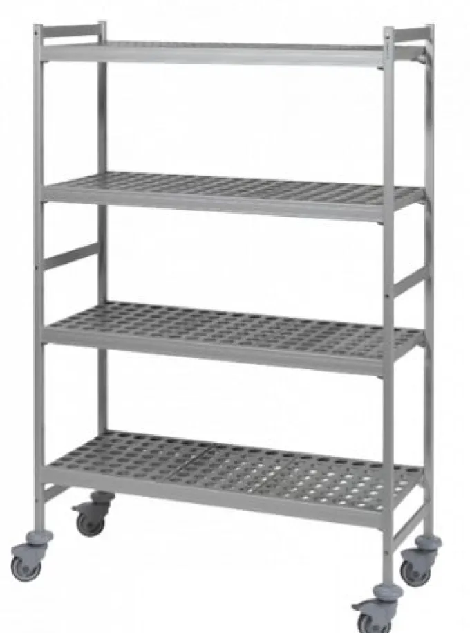 Rayonnage Alimentaire Structure Duralinox 4 Niveaux - L 1077 x P 360 x H 1800 mm