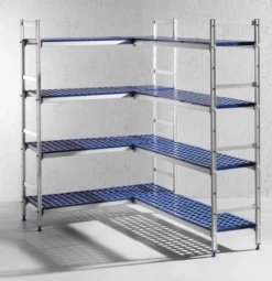 Rayonnage de stockage en aluminium 1280x405x(H)1685 mm - Hendi