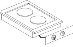 Réchaud Electrique Drop-In - 2 Plaques - Combisteel