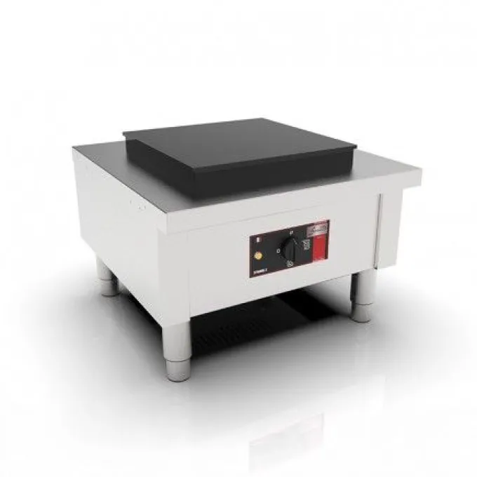 Réchaud Electrique Professionnel 380 V - 1 Plaque Carrée 400 x 400 mm - Sofraca