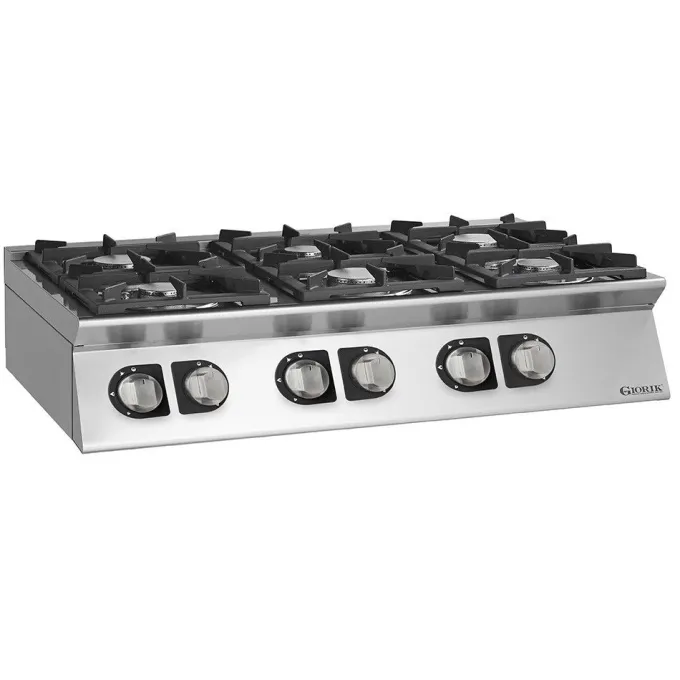 Réchaud Feux Vifs Gaz, 6 Feux - Giorik - ECG760T