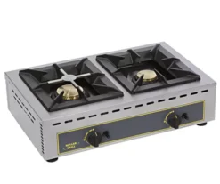 Réchaud gaz professionnel 2 feux Roller Grill