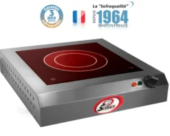 Réchaud vitrocéramique avec détecteur de présence - 1 feu - 300 x 300 mm - Sofraca