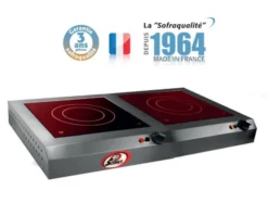 Réchaud vitrocéramique - 2 feux - Diamètre 2x 250 mm - Sofraca