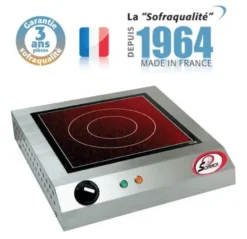 Réchaud vitrocéramique - 1 feu - 300 x 300 mm - Sofraca