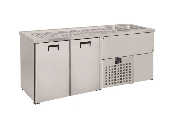 Refroidisseur de Bière - 2 Portes - Avec Evier Droit - Combisteel