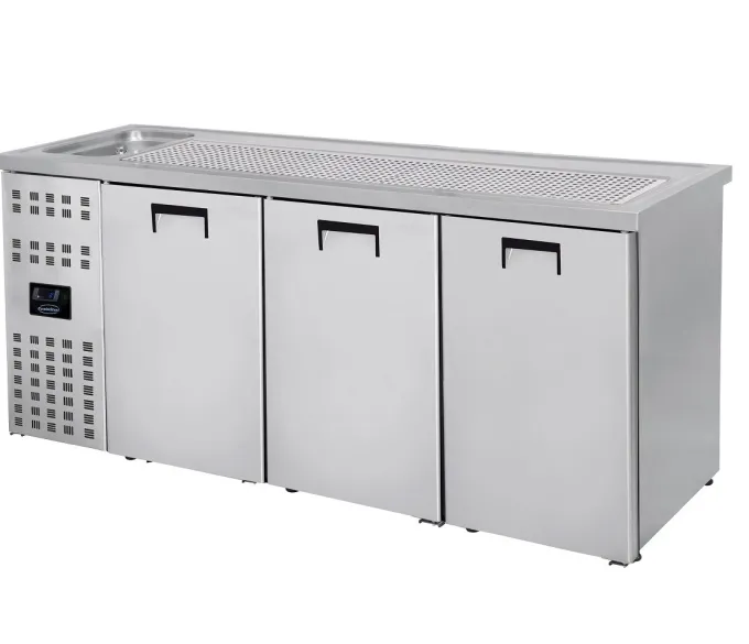 Refroidisseur de Boisson Avec Evier à Gauche - 3 Portes - Combisteel