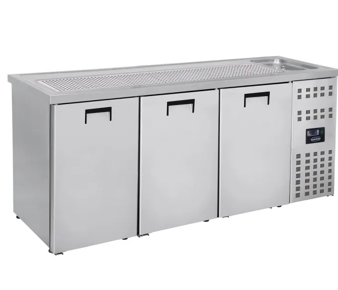 Refroidisseur de Boisson Avec Evier à Droite - 3 Portes - Combisteel
