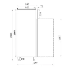 Réfrigérateur à Pâtisserie Positif - 737 L - 600x800 mm - Combisteel