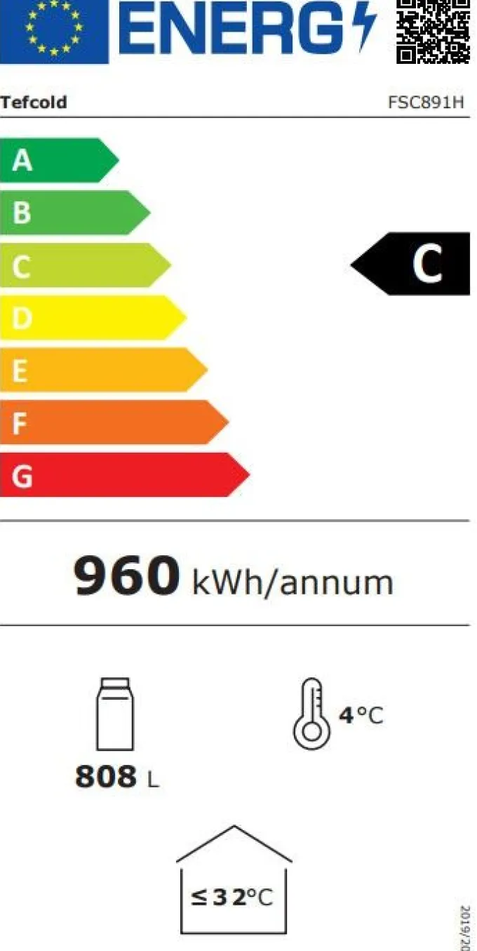 Réfrigérateur Vitré Professionnel Noir - TEFCOLD