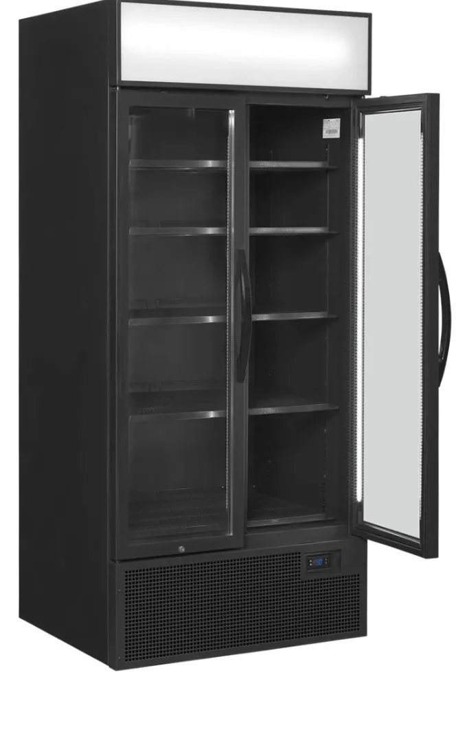 Réfrigérateur Vitré Professionnel Noir - TEFCOLD