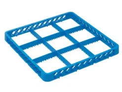 Réhausse Casier de Lavage 500 x 500 x 45mm - 9 Compartiments - Bleu - Matériel CHR Pro