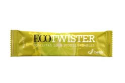 Rince-doigts Ecotwister en fibres végétales citron - 1000 unités - Betik