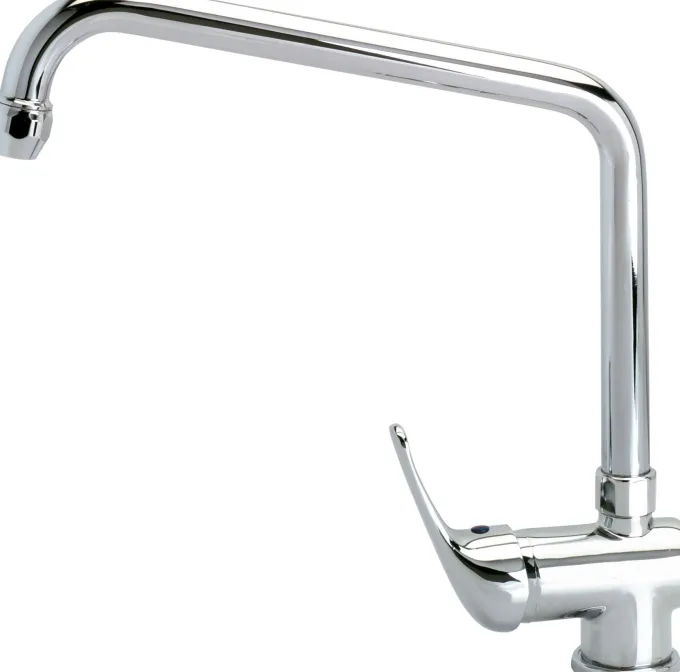 Robinet Industriel Mélangeur Mitigeur Court, Bec Haut en U et Commande Courte - Distform