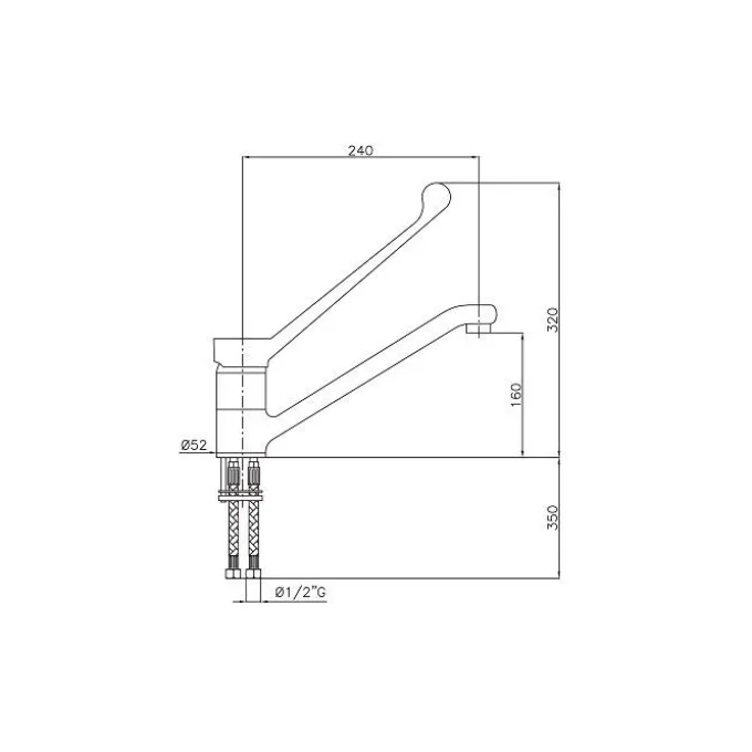 Robinet Mitigeur avec Commande à Coude - Combisteel