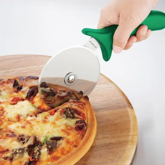 Roulette Pizza Professionnelle Verte 102 mm - Hygiplas