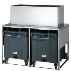 Réserve-Bac inox 50kg avec chariots de manutention - BREMA - DRB100/G280-510