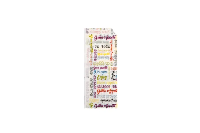 Sachet hotdog en papier ingraissable blanc "enjoy" 2 côtés ouvert 9 x 22 cm - 500 unités - Betik