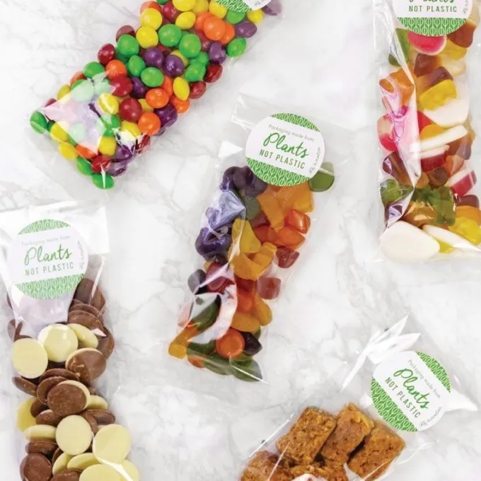 Sachets Compostables Transparents en PLA 70x210 mm Lot de 1000 - Vegware