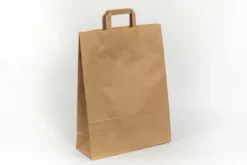 Sac à poignées plates en papier kraft 32 + 12 x 41 cm - 250 unités - Betik