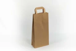 Sac à poignées plates en papier kraft 18 + 9 x 37 cm - 500 unités - Betik