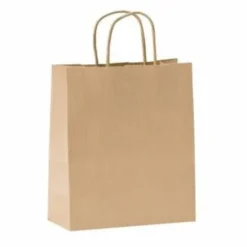 Sac à poignées torsadée en papier kraft 45 + 16 x 48 cm - 250 unités - Betik