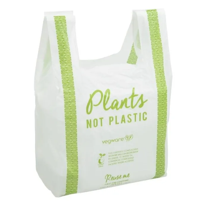 Sacs Bretelles Compostables en PLA Taille Moyenne - Lot de 500 - Vegware