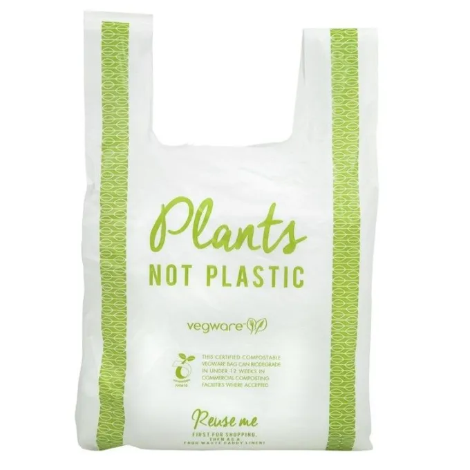 Sacs Bretelles Compostables en PLA Taille Moyenne - Lot de 500 - Vegware