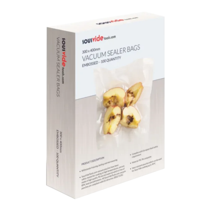 Sac Sous-Vide Gaufrés 300 mm x 400 mm - Boîte de 100 - SousVideTools