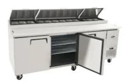 Saladette de Préparation à Pizza 3 Portes - 12 Bacs GN1/3 - Atosa