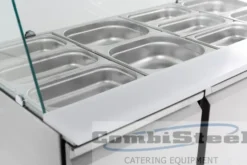 Saladette réfrigérée 4 GN 1/1 - Vitrine en Verre 3 Portes - Combisteel