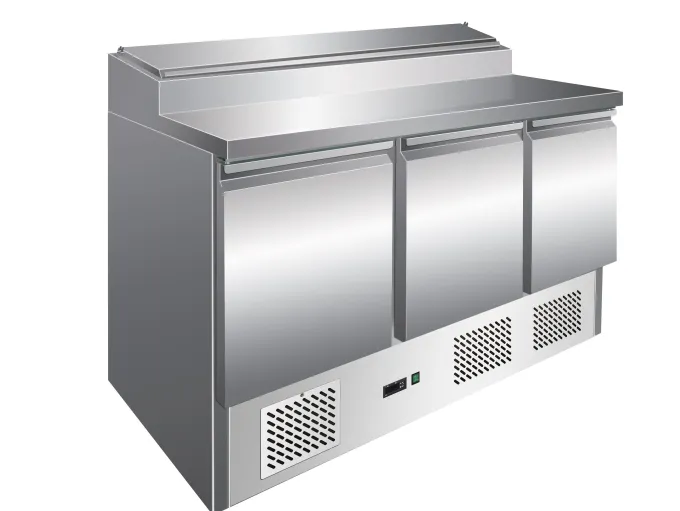Saladette Réfrigérée - 425 L - 3 portes - Avec groupe logé - Nosem