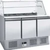Saladette Vitrée 3 Portes en Inox - AFI Collin-Lucy
