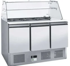Saladette Vitrée 3 Portes en Inox - AFI Collin-Lucy