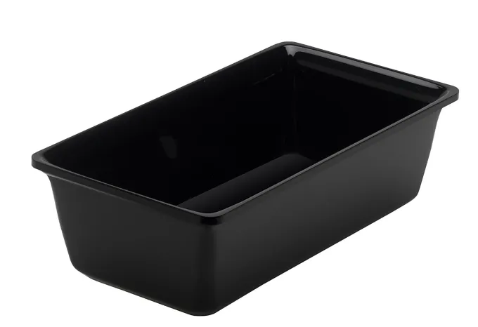 Saladier Rectangulaire Noir 1500ml Plexiglas PMMA - L2G