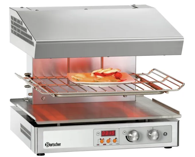Salamandre de Cuisine Professionnelle Hi-Light avec Grille Réglable - 3 Zones - Bartscher
