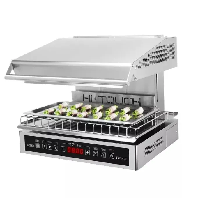 Salamandre plafond mobile, commandes électroniques programmables, 3 foyers