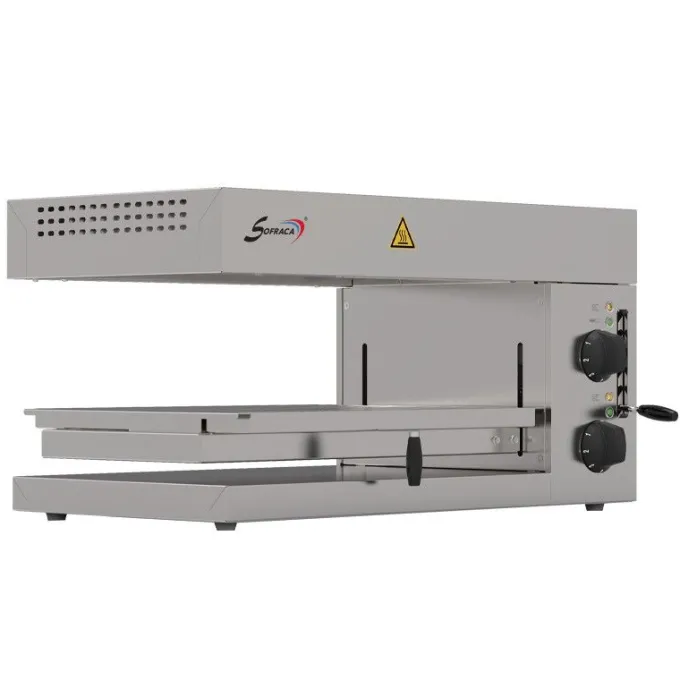 Salamandre Professionnel de Cuisine L75 - Gaz - Base mobile - Sofraca