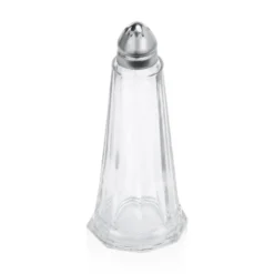 Salière/Poivrière en Verre/inox H 110 mm Ø 45 mm - Lot de 12 - Was Germany