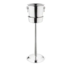 Seau à champagne en inox brossé professionnel 3,78 L - Olympia