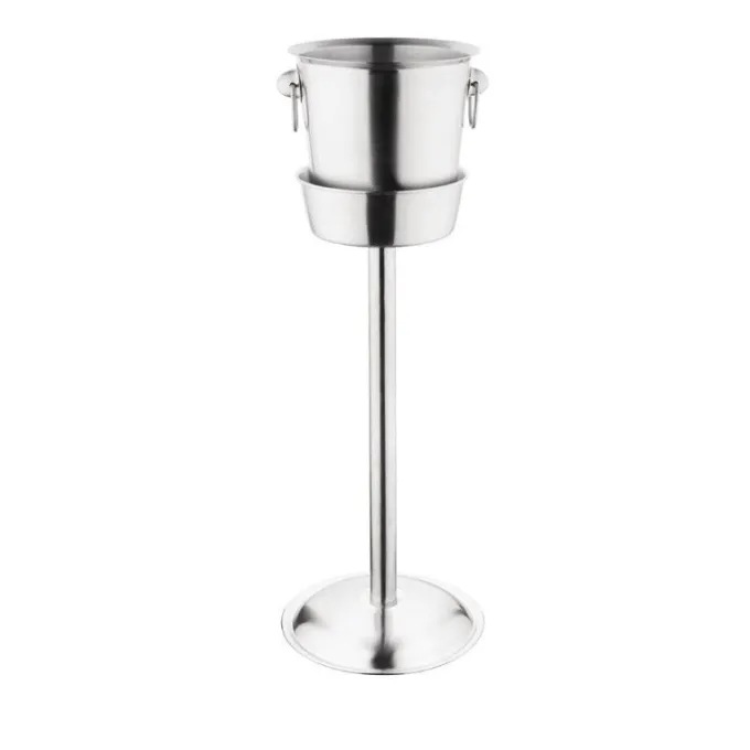 Seau à champagne en inox brossé professionnel 3,78 L - Olympia