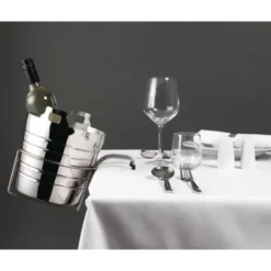 Seau à champagne professionnel en inox poli diamètre 204 mm - Olympia