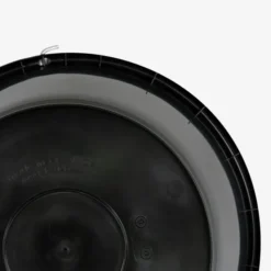 Seau rond éco-durable 15 L - noir anse métal poignée ergonomique rouge - Gilac